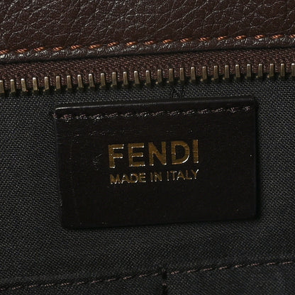Fendi Zucca Vitello Artic Medium Shopping Tote Tobacco Castagna 6 of 9