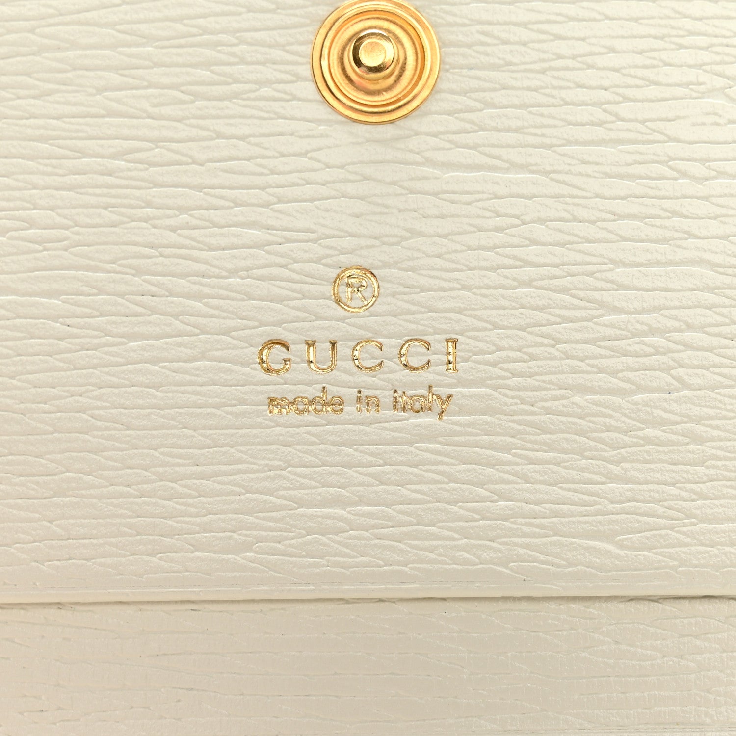 Gucci New Shangai Calfskin Tiger Savanah Horsebit 1955 Card Case Wallet Chalky White Multicolor 8 of 11