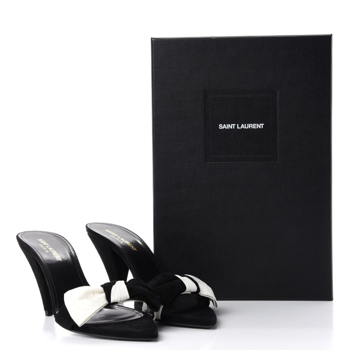 Suede Snakeskin Ayers Sandals 38.5 Black White