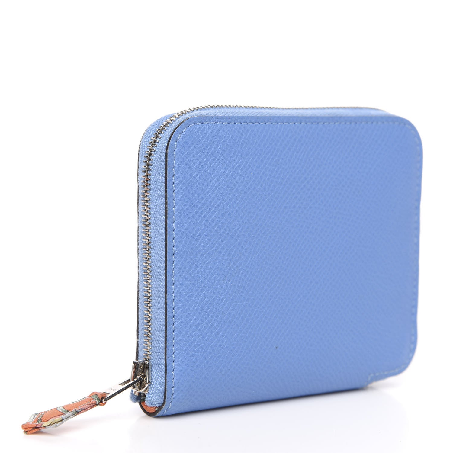 Hermes Epsom Silk'In Compact Wallet Bleu Paradis 2 of 7