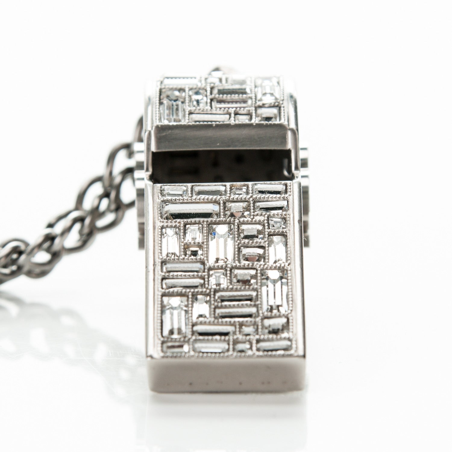 Chanel Crystal CC Whistle Pendant Necklace 5 of 8
