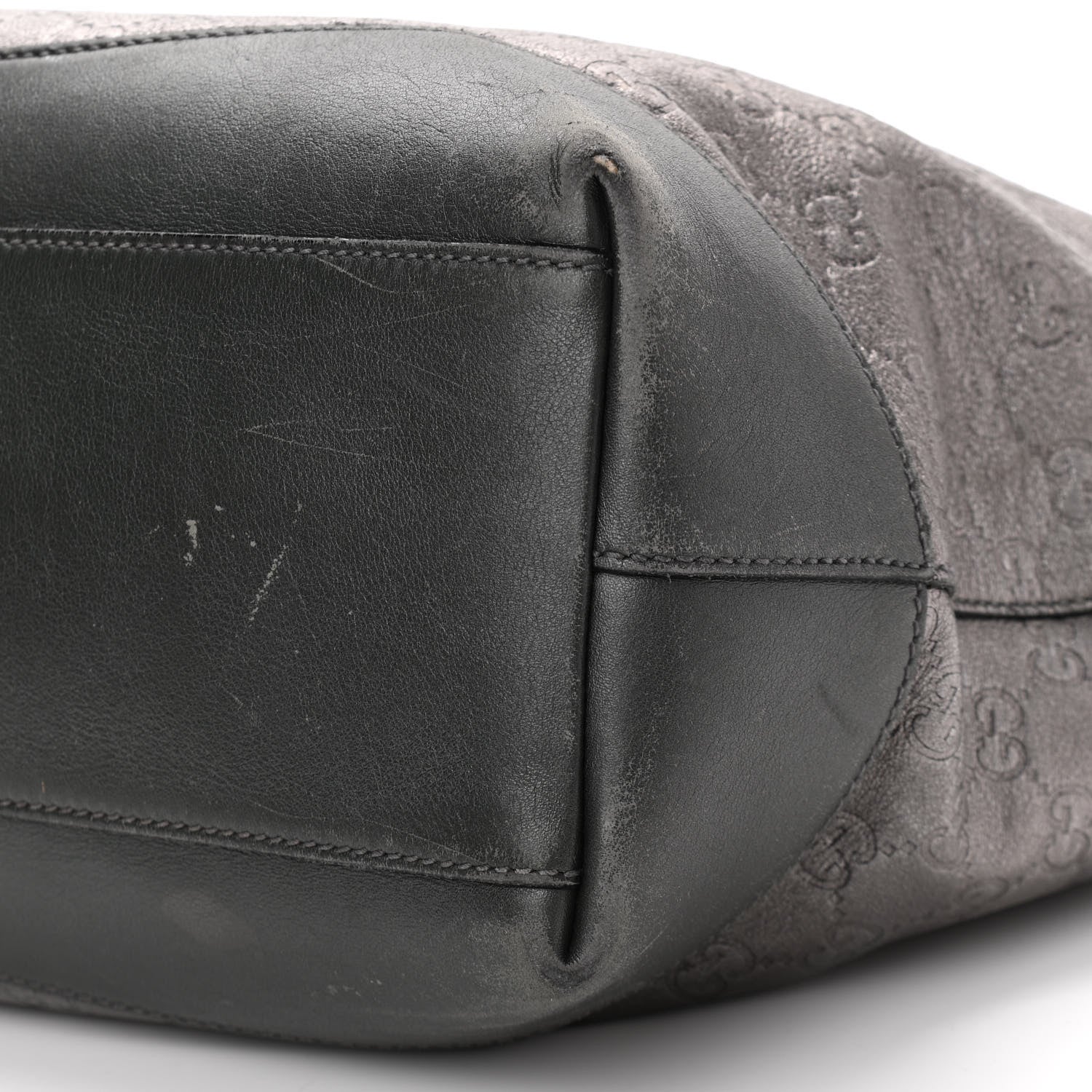 Gucci Metallic Guccissima Large Tote Dark Grey 10 of 15