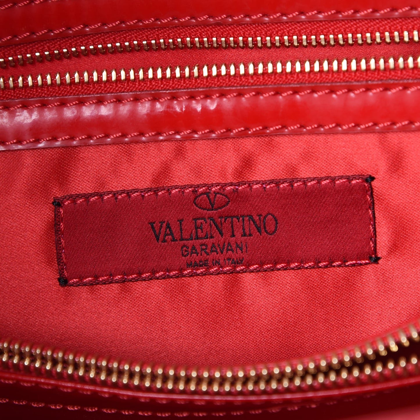 Patent Lacca Small Nuage Bow Hobo Red