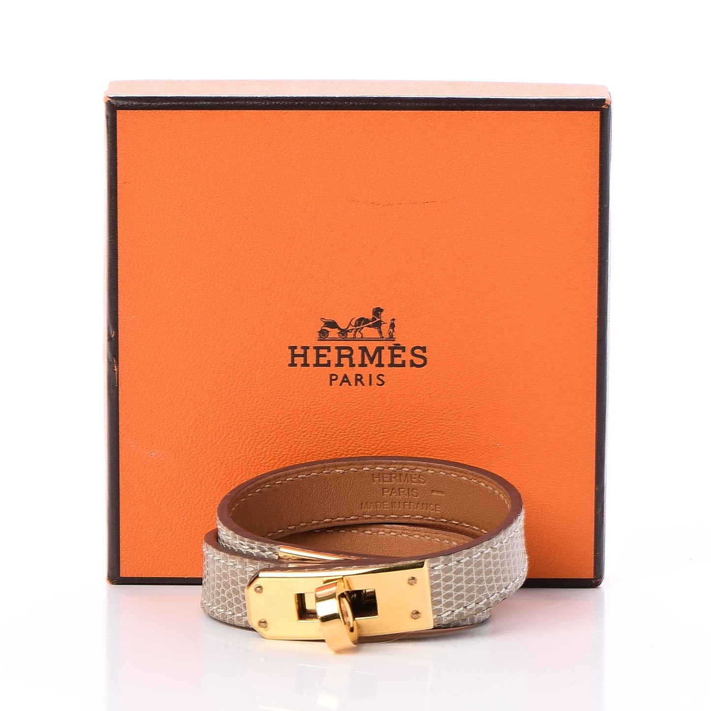 Niloticus Lizard Kelly Double Tour Bracelet XS Ombre