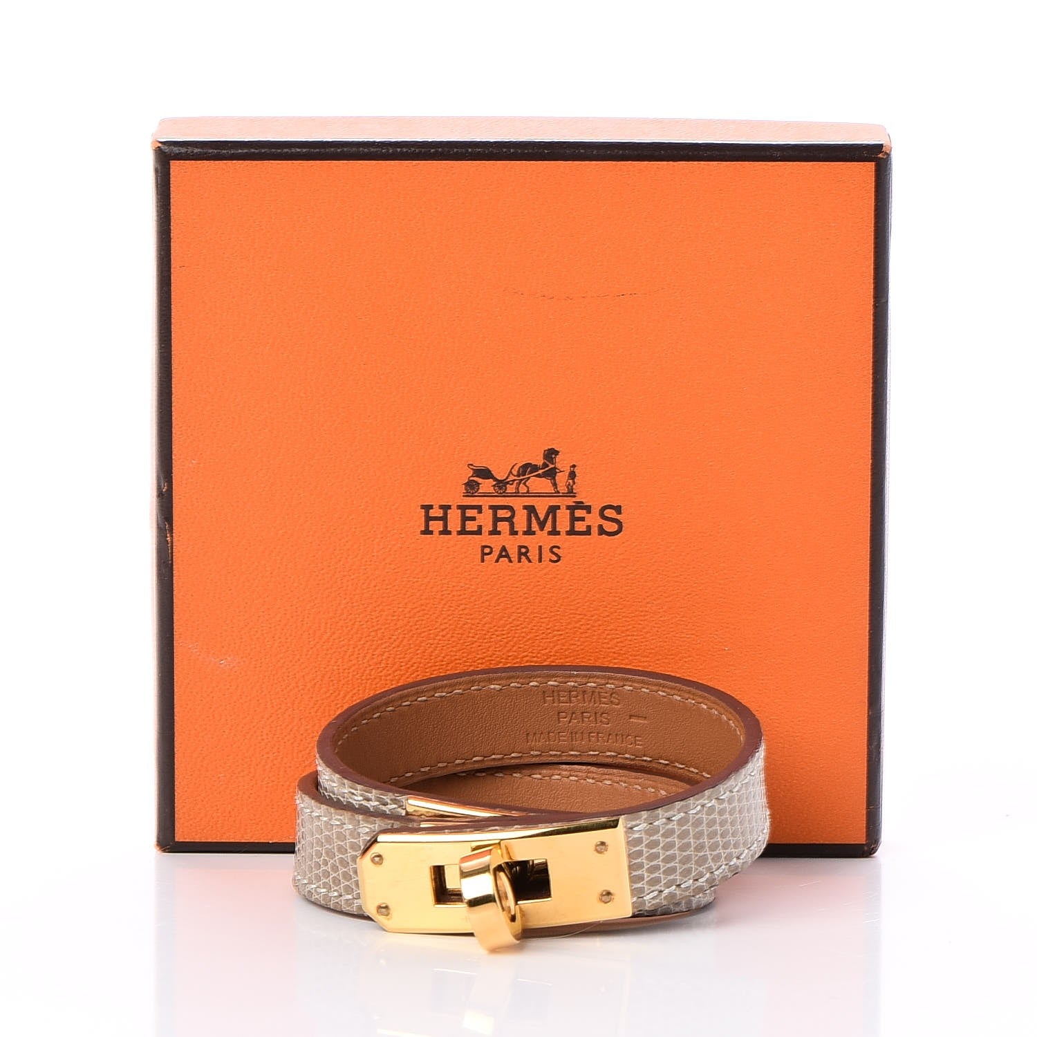 Hermes Niloticus Lizard Kelly Double Tour Bracelet XS Ombre 7 of 7
