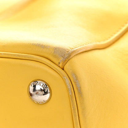 Prada City Calf Medium Galleria Double Zip Tote Yellow 21 of 25