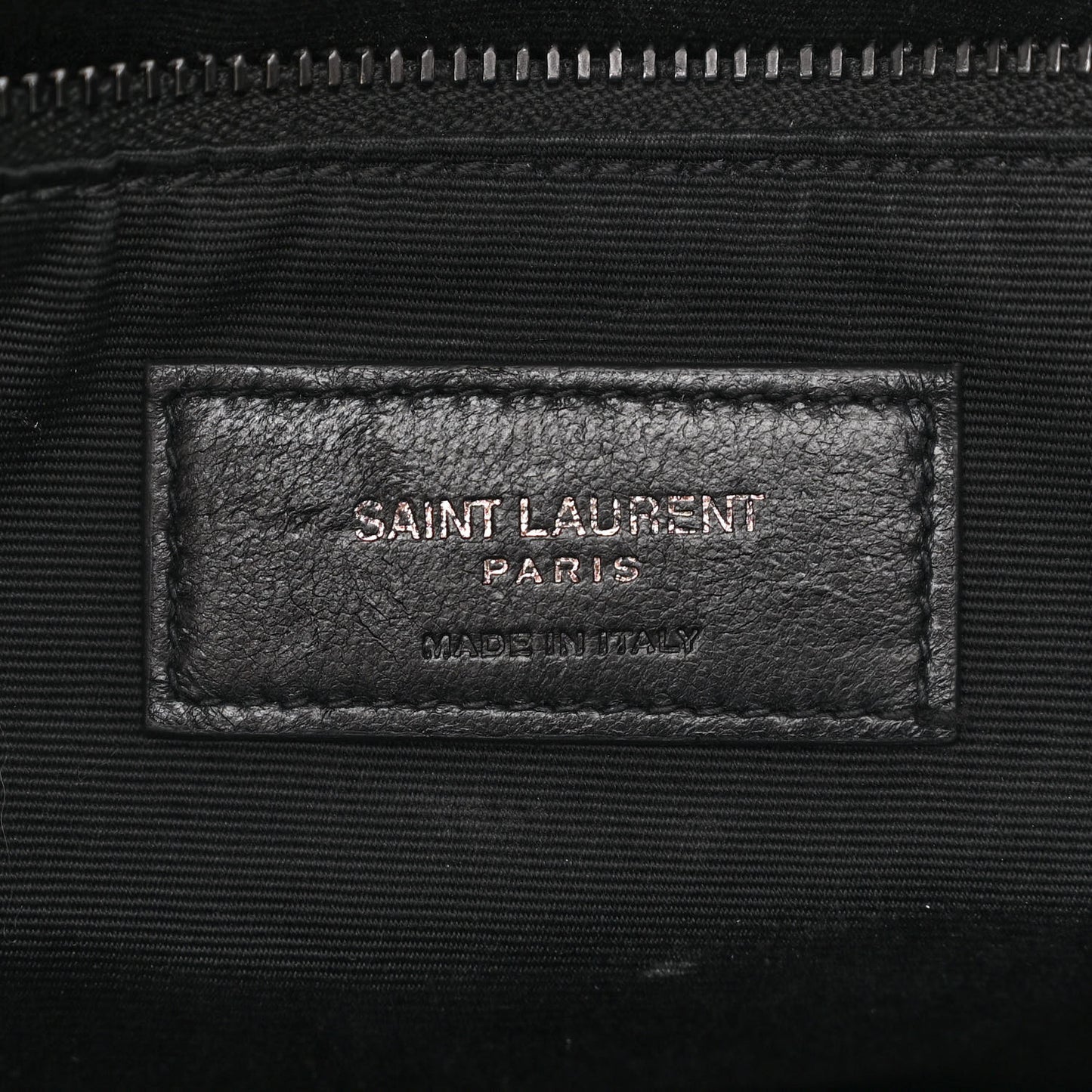 Lambskin Quilted Monogram Monochrome Small Loulou Puffer Chain Satchel Black