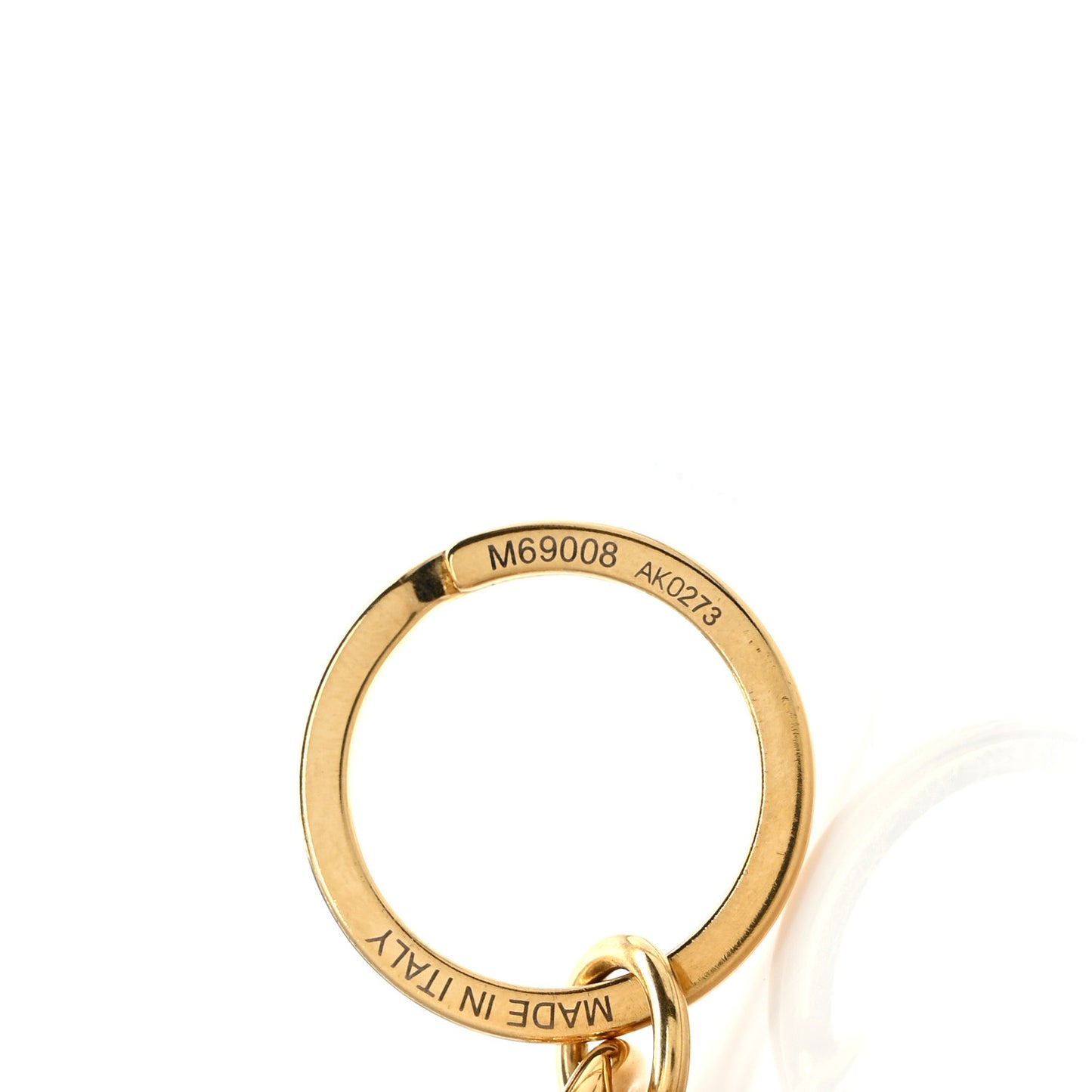 Metal Monogram Epi Spring Street Bag Charm Key Holder Gold