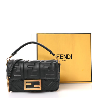 Fendi Nappa FF 1974 Embossed Mini Baguette Black 11 of 11