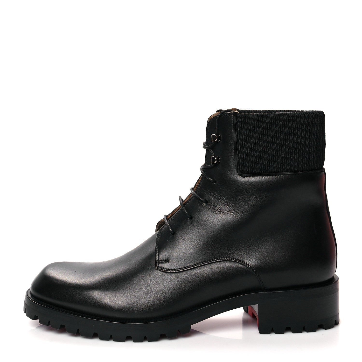 Christian Louboutin Calfskin Mens Trapman Flat Boots 43 Black 1 of 7