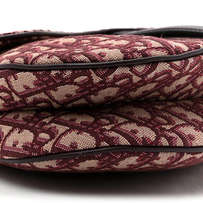 Christian Dior Oblique Saddle Bag Burgundy 10 of 10