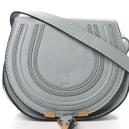 Chloe Calfskin Mini Marcie Round Crossbody Bag Faded Blue 9 of 13