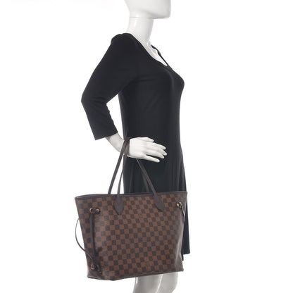 Louis Vuitton Damier Ebene Neo Neverfull MM Rose Ballerine 2 of 11