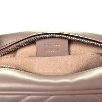Gucci Calfskin Matelasse Small GG Marmont Chain Shoulder Bag Porcelain Rose 7 of 9