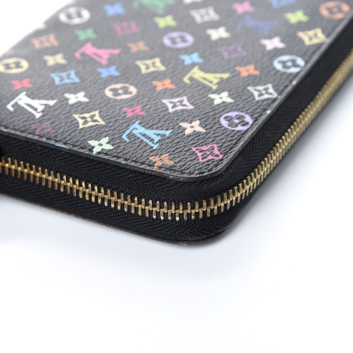 Louis Vuitton Monogram Multicolor Zippy Wallet Black Grenade 7 of 9