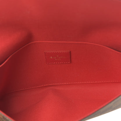 Louis Vuitton Damier Ebene Pochette Felicie Chain Wallet 5 of 11