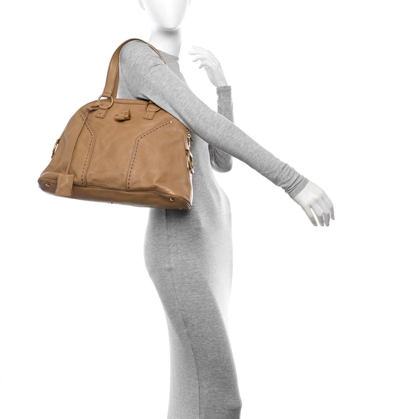 Calfskin Oversized Muse Beige