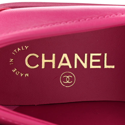 Chanel Lambskin Quilted CC Turnlock Loafers 41 Fuchsia 7 of 8