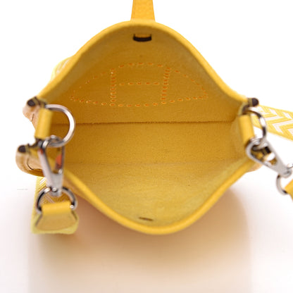 Hermes Taurillon Clemence Amazone Evelyne TPM Jaune De Naples White 5 of 11