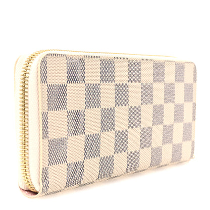 Louis Vuitton Damier Azur Clemence Wallet Rose Ballerine 3 of 7