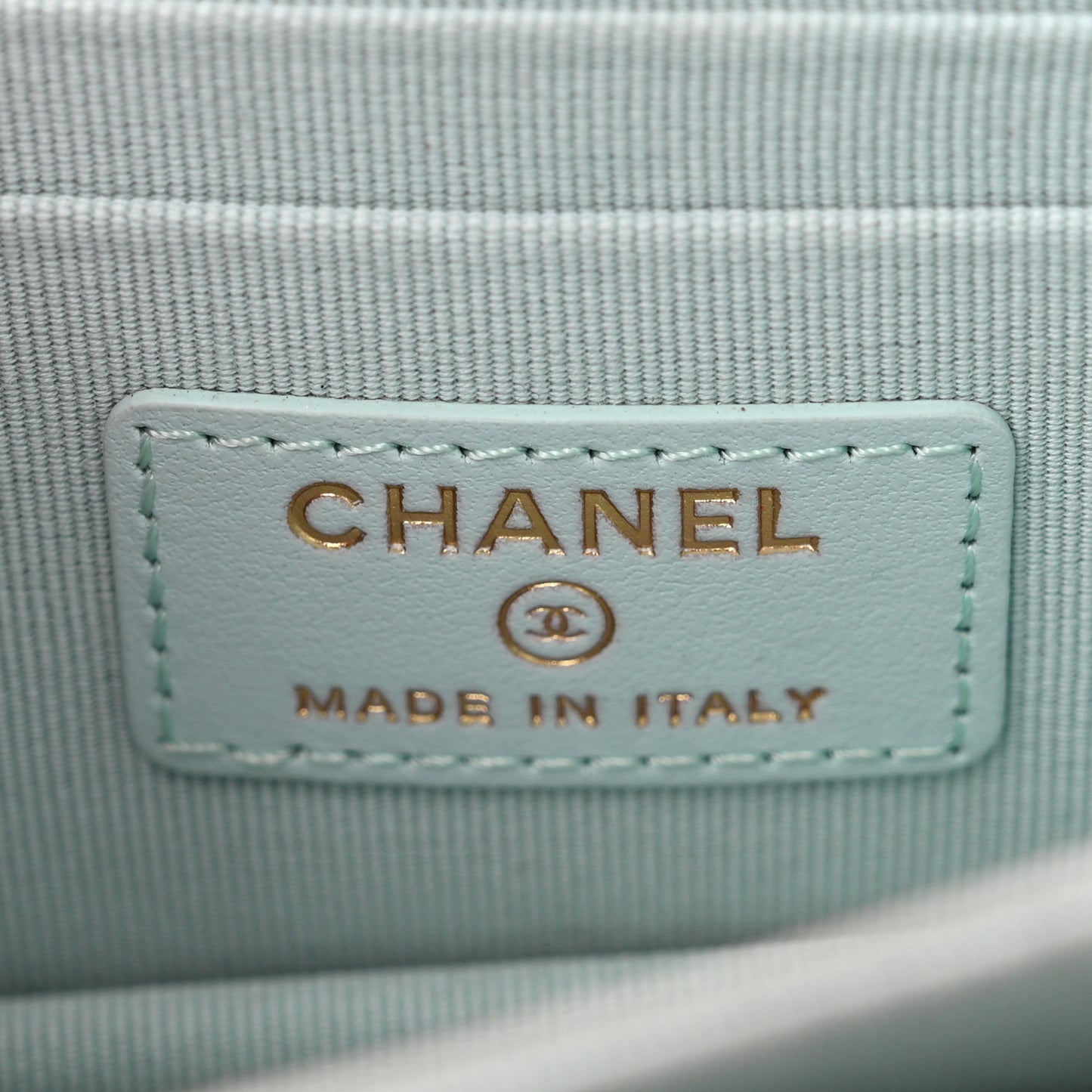 Calfskin Quilted Mini Maxi Pearls Wallet On Chain WOC Light Blue