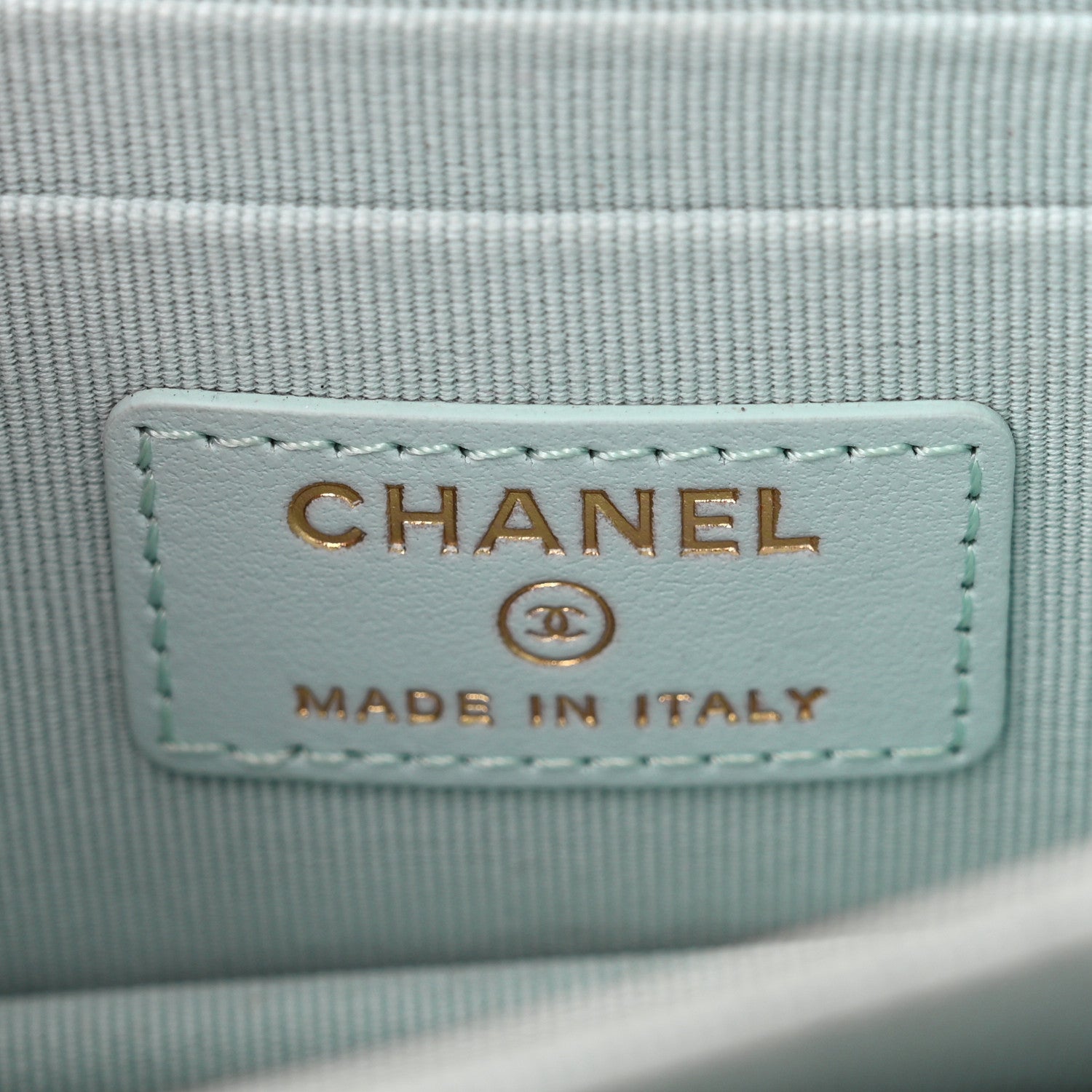 Chanel Calfskin Quilted Mini Maxi Pearls Wallet On Chain WOC Light Blue 6 of 10