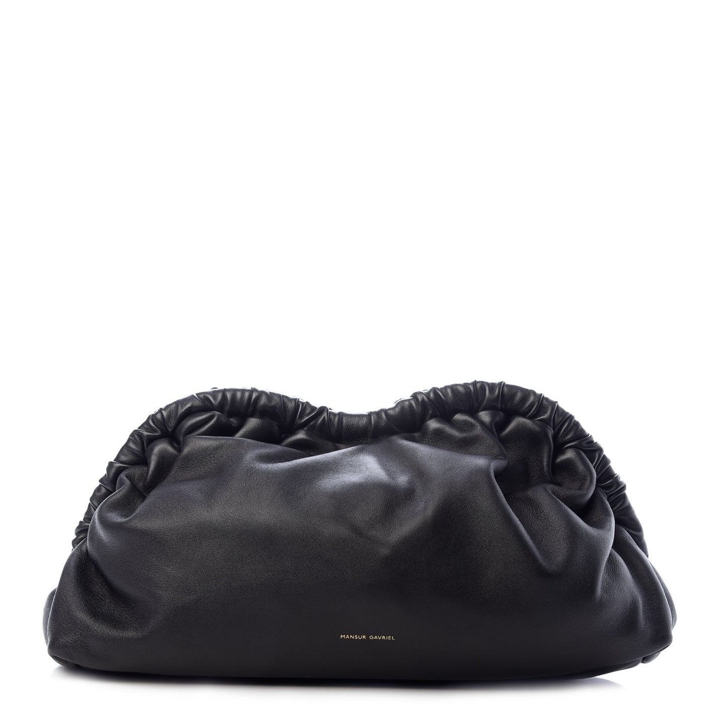 Lambskin Cloud Clutch Black Flamma