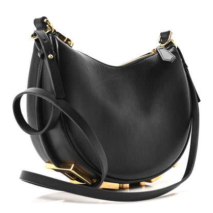 Fendi Vitello Grace Matte Mini Fendigraphy Hobo Bag Black 3 of 10