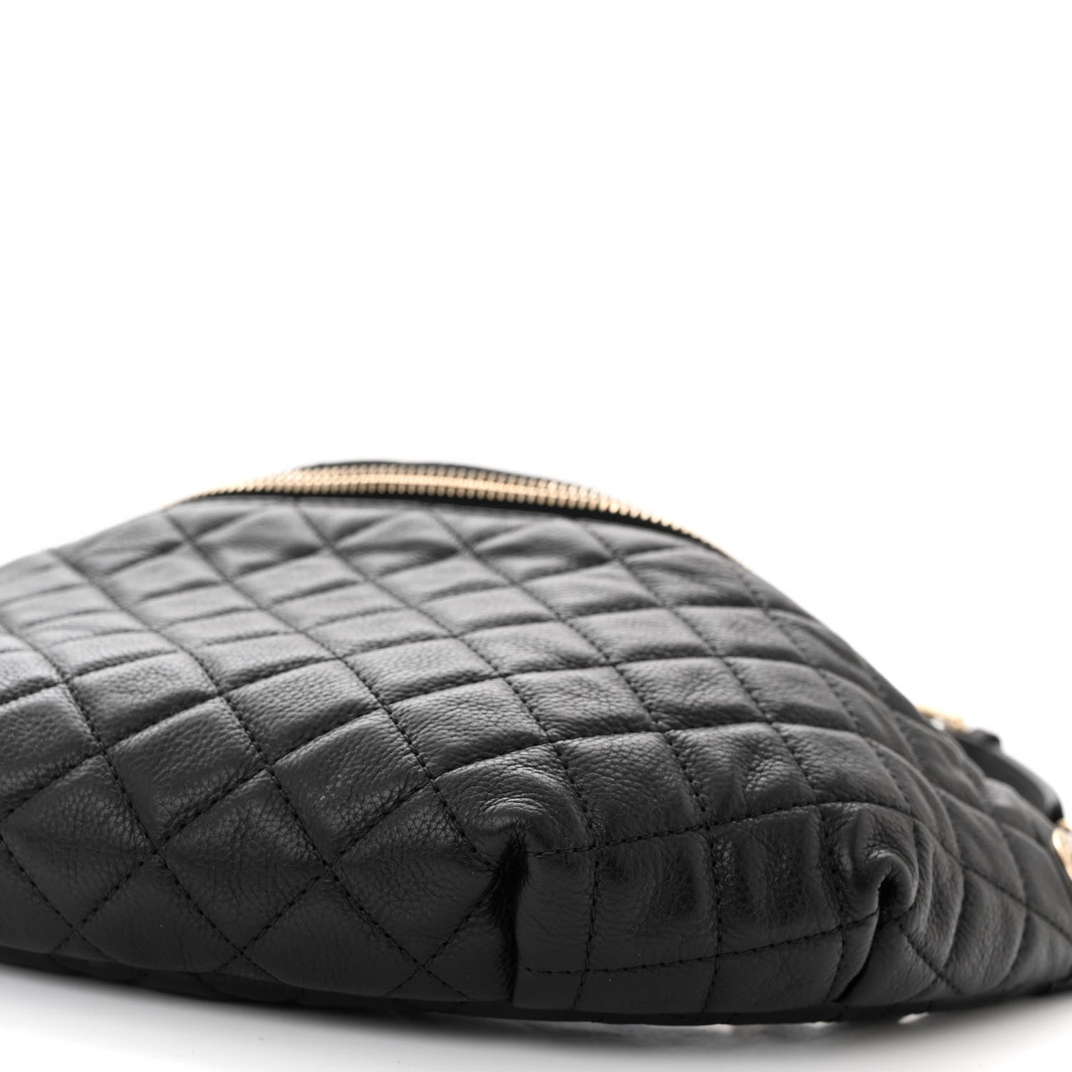 Chanel Calfskin Quilted Banane Waist Bag Fanny Pack Black 10 of 12