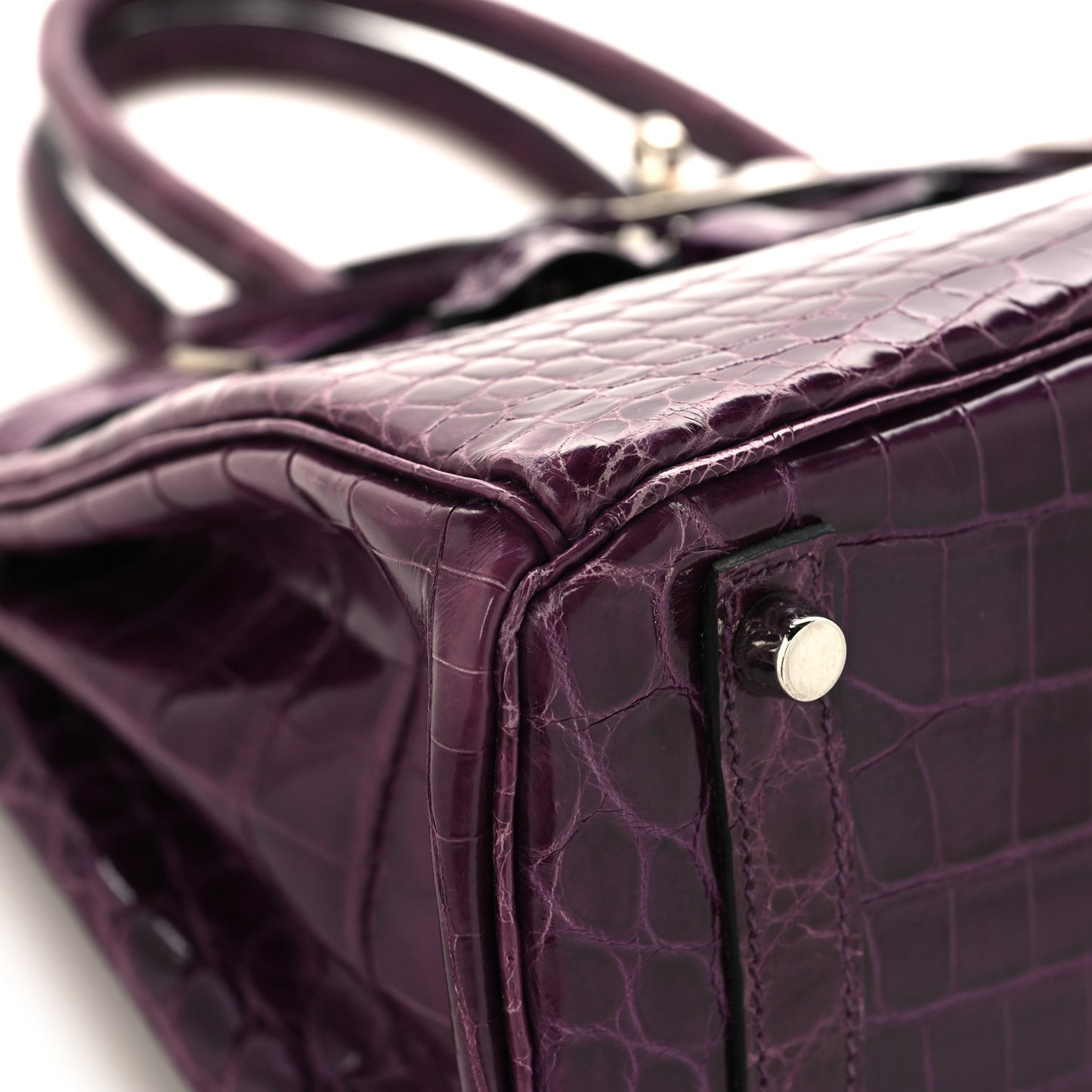 Shiny Niloticus Crocodile Birkin 30 Amethyst