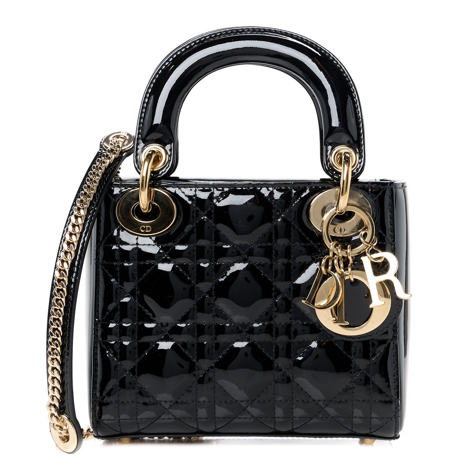 Christian Dior Patent Cannage Mini Lady Dior Black 1 of 11