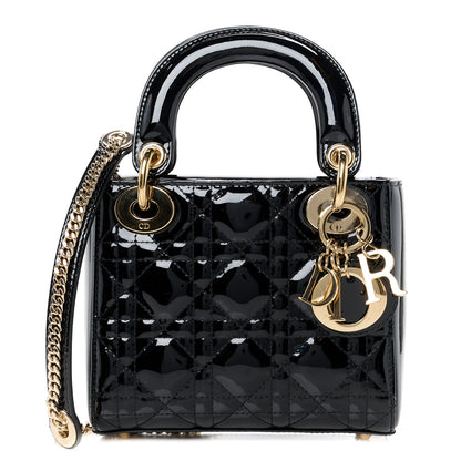 Christian Dior Patent Cannage Mini Lady Dior Black 1 of 11