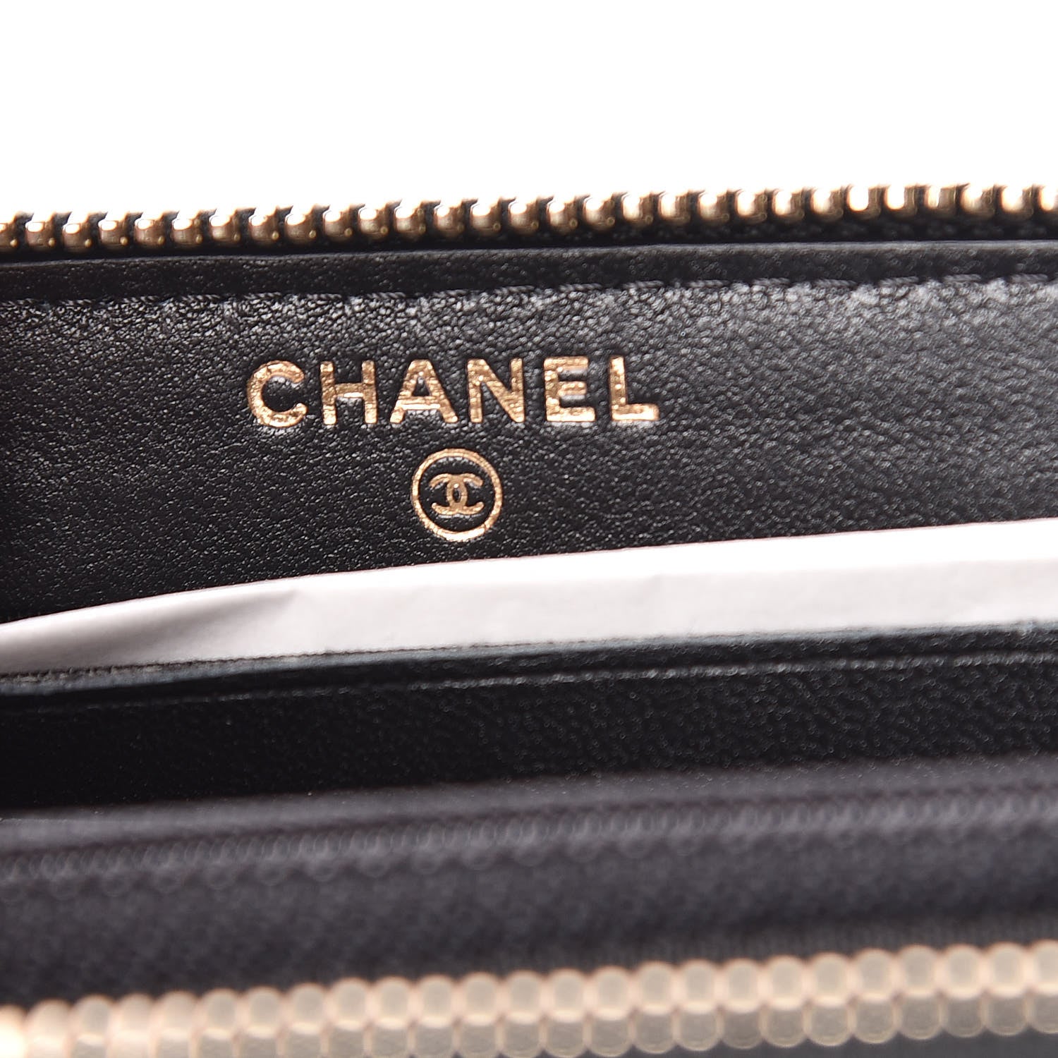 Chanel Lambskin Quilted Small Lucky Charms Zip Around Wallet Black 6 of 12