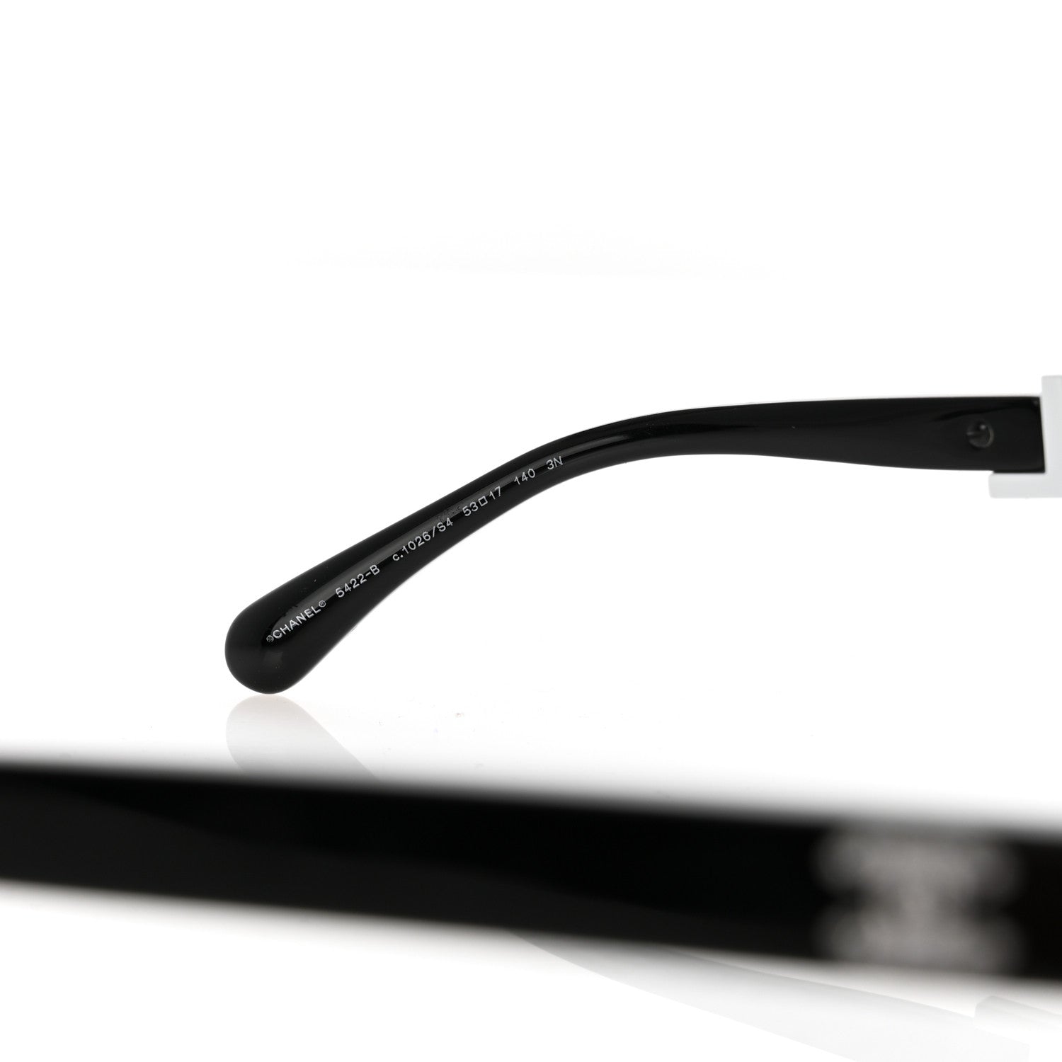 Chanel Acetate Strass Square Sunglasses 5422-B Black White 6 of 8