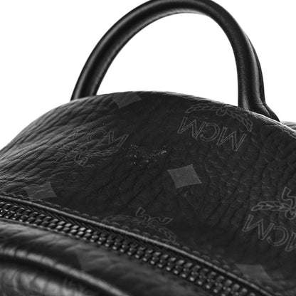 MCM Visetos Small Side Stud Stark Backpack Black 9 of 9