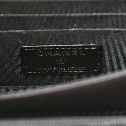 Chanel Lambskin Quilted Mini Camellia Bow Wallet On Chain WOC Black 6 of 11