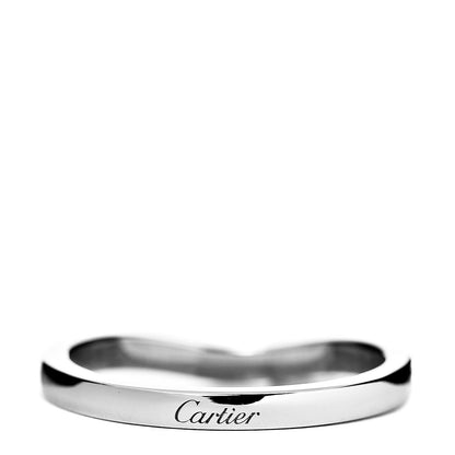 Cartier Platinum Diamond Ballerine Wedding Band Ring 51 5.75 3 of 5