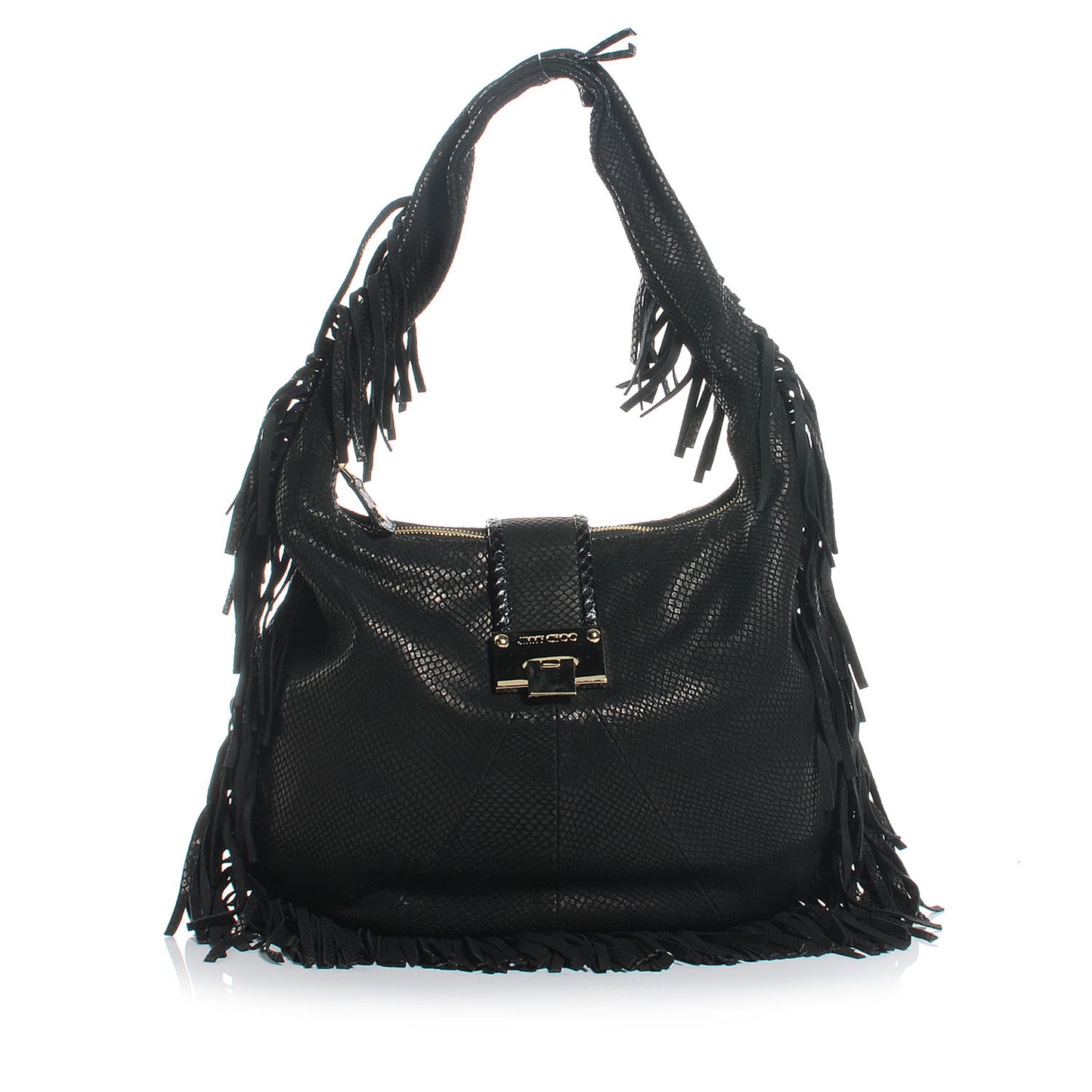 Elaphe Snakeskin Roxie Hobo Black