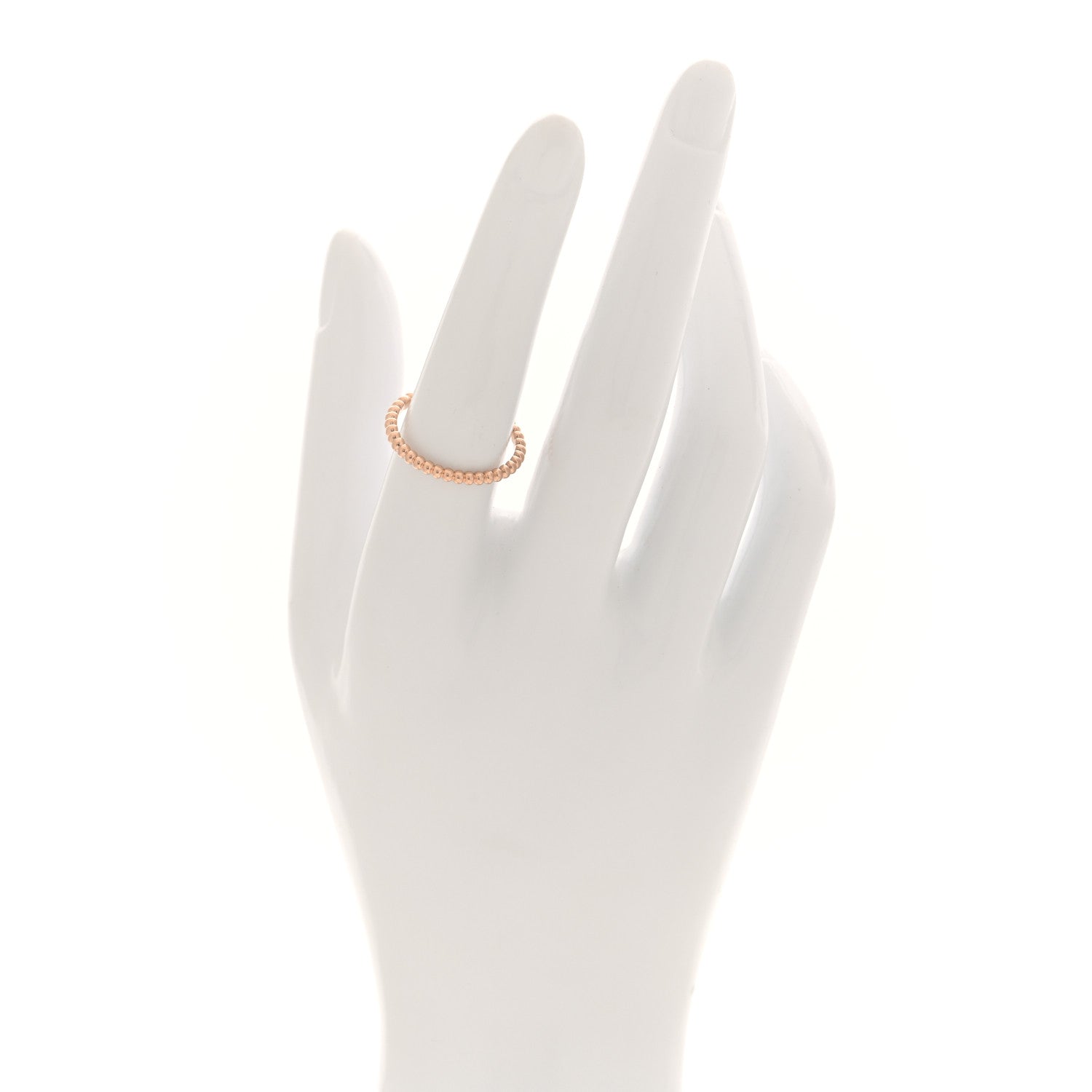 Van Cleef & Arpels 18K Rose Gold Small Perlee Ring 55 7.25 2 of 5