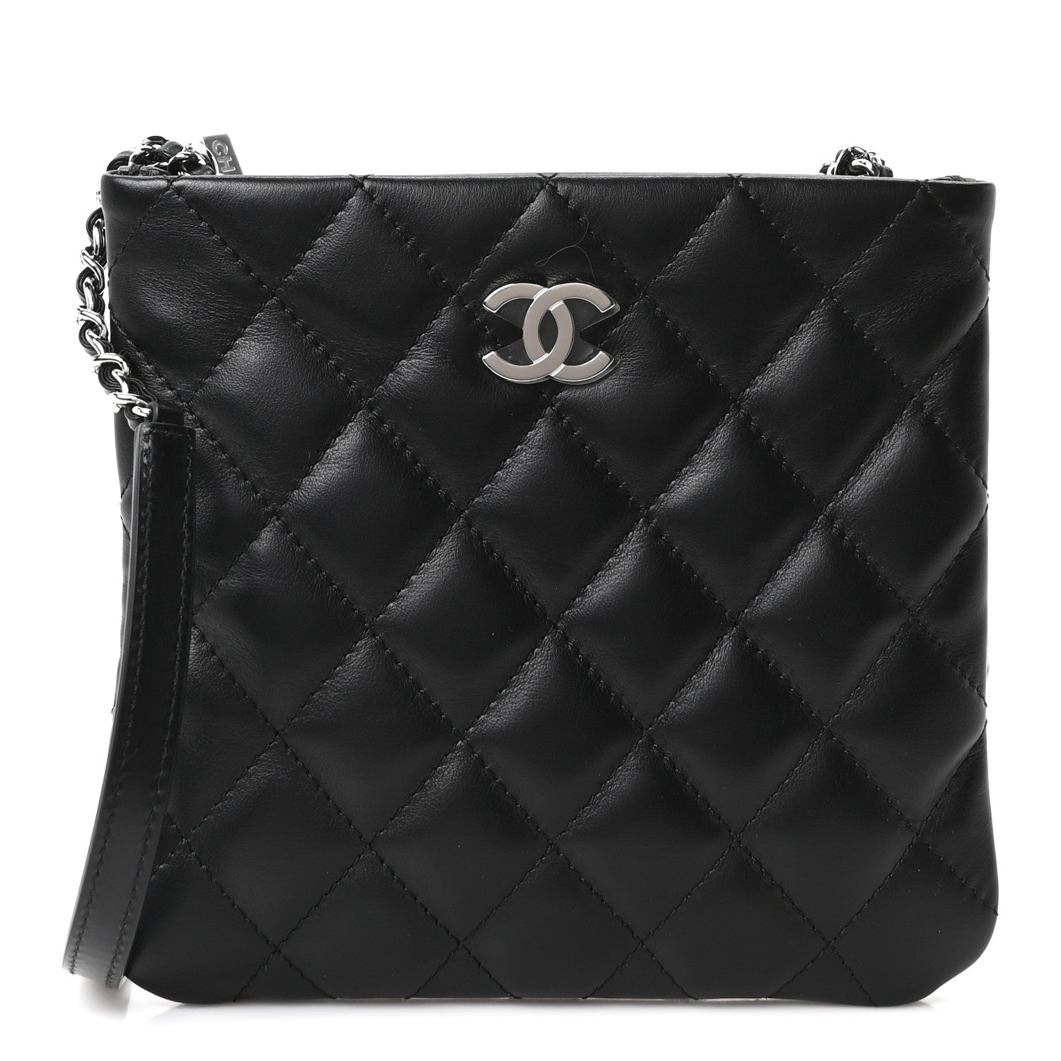 Chanel Lambskin Quilted Uniform Crossbody Bag Black 1 of 11