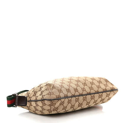 Gucci Monogram Web Small Flat Messenger Crossbody Dark Brown 4 of 10