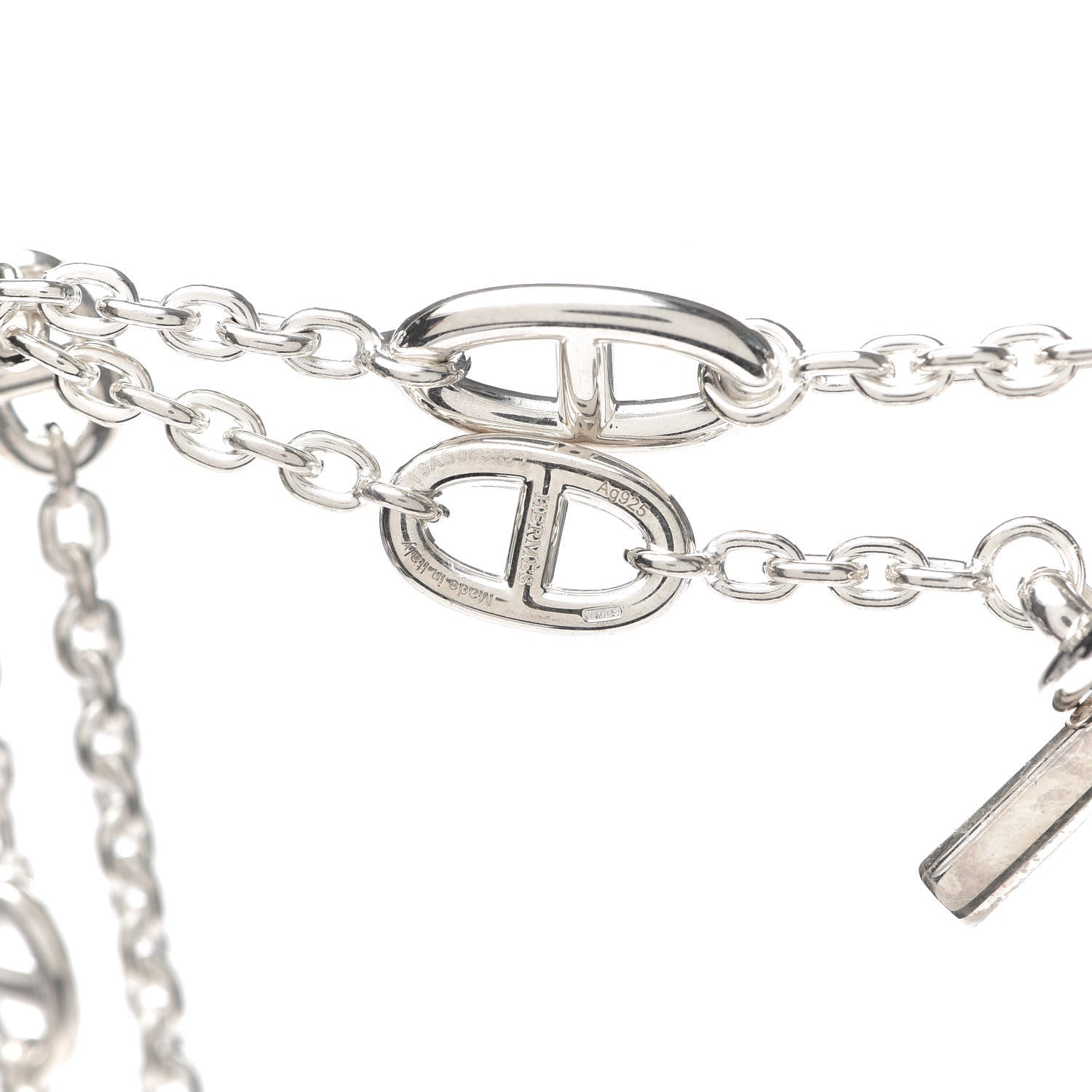 Hermes Sterling Silver Farandole Necklace 120 4 of 5
