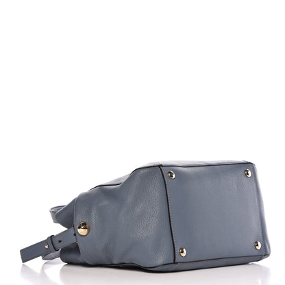 Chloe Pebbled Calfskin Satchel Blue 4 of 9