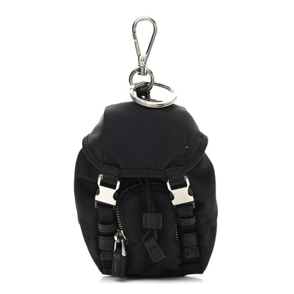 Prada Tessuto Nylon Mini Backpack Keyring Black 1 of 4