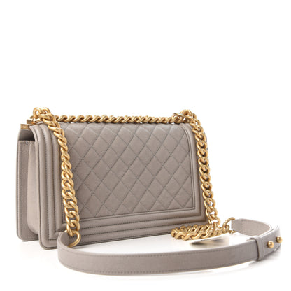 Chanel Caviar Quilted Medium Boy Flap Grey 3 of 11