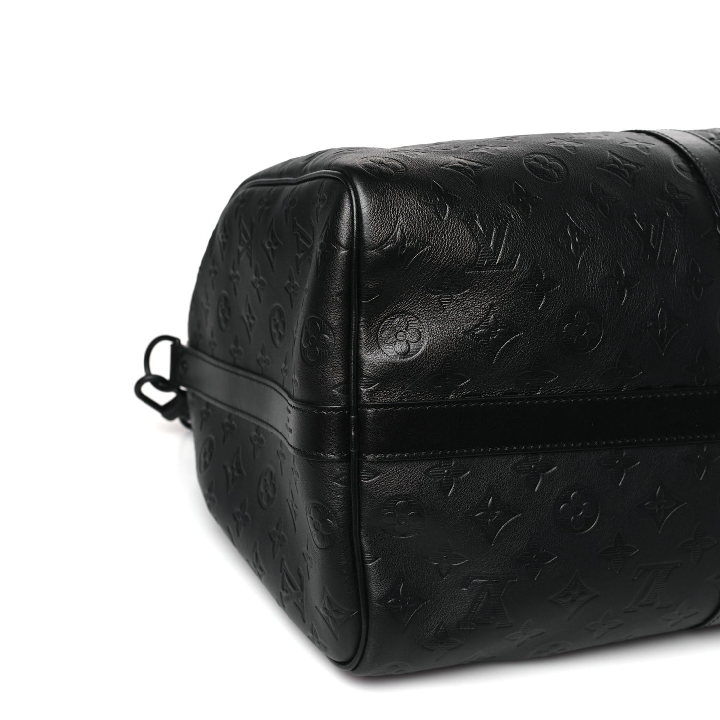 Calfskin Shadow Monogram Keepall Bandouliere 50 Black