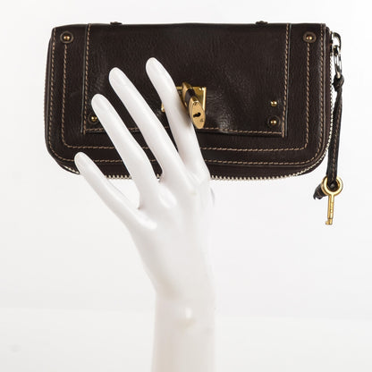 Chloe Calfskin Paddington Zip Around Wallet Brown 2 of 8