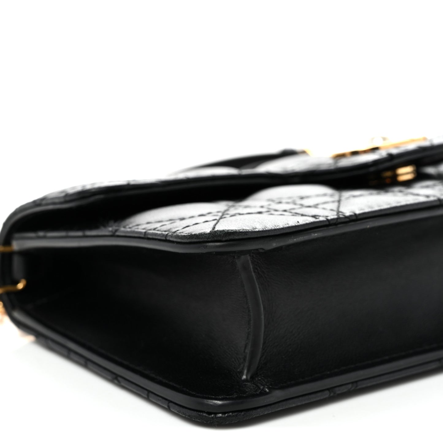 Lambskin Cannage Jolie Mini Bag Black