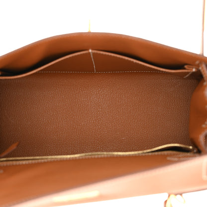 Hermes Epsom Kelly Sellier 28 Gold 5 of 10