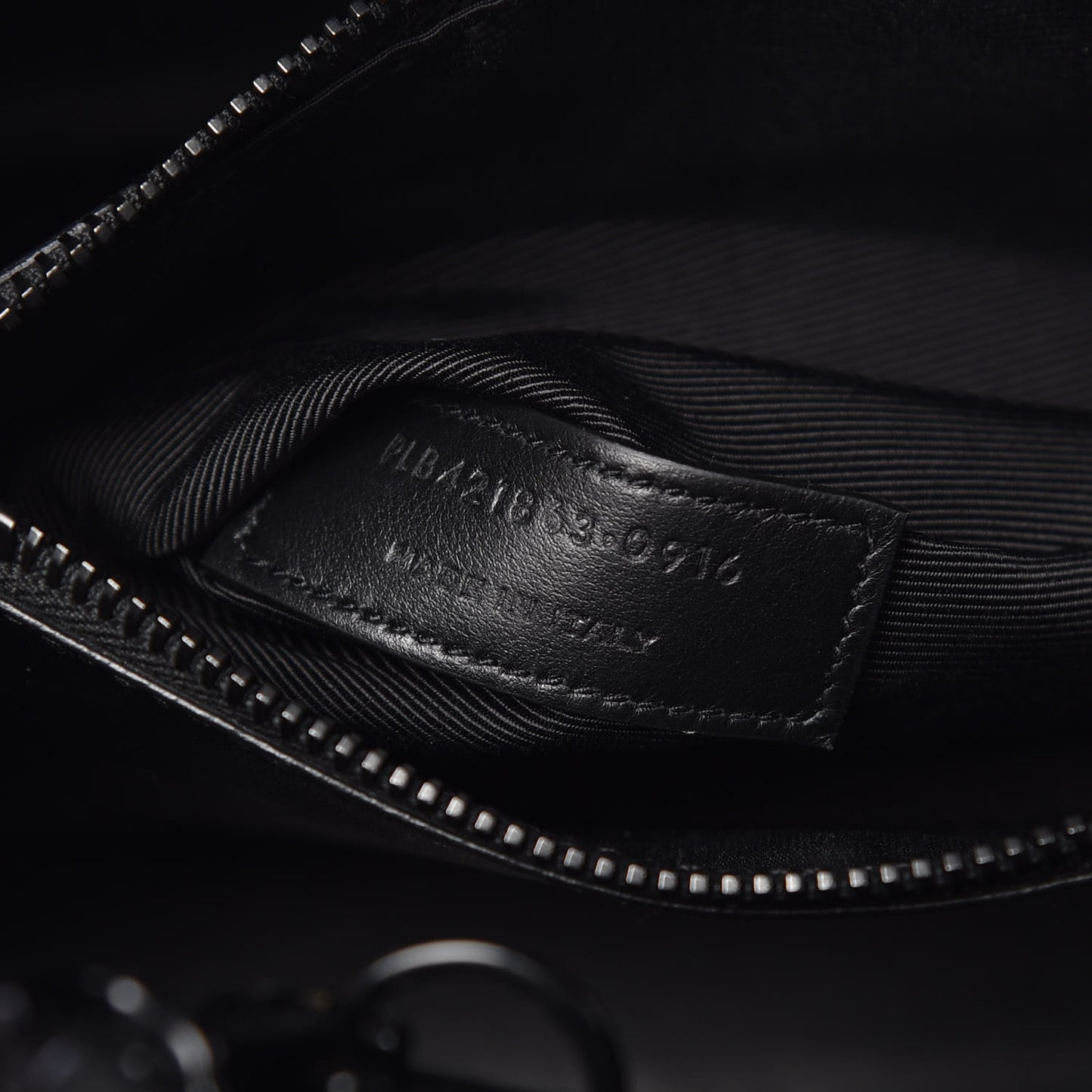 Grained Calfskin Baby Sac De Jour Black